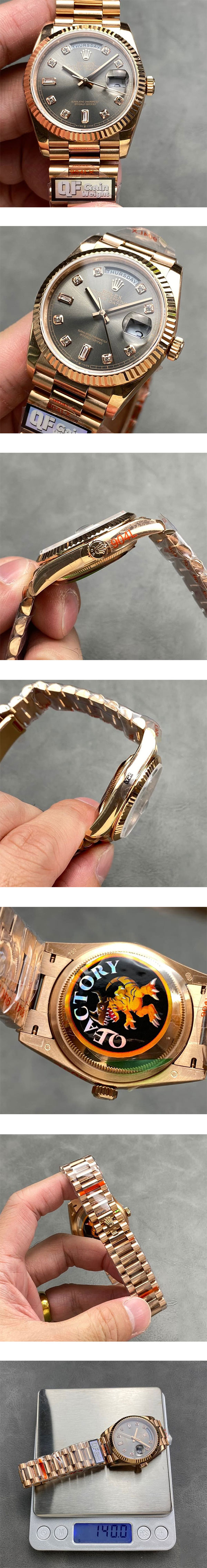 【QF製 加重版】ロレックスコピー デイデイトコピー M128235-0050(36mm) 最新品